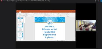 Manyas Meslek Yüksekokulu Öğrencilerine  Çevrimiçi olarak Erasmus+ Öğrenci Değişim Programı Hakkında Bilgilendirme Toplantısı Düzenlendi